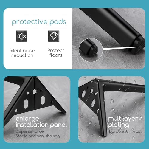 Metal Legs for Furniture Set of 4, Furniture Legs 7 Inch - Image 3
