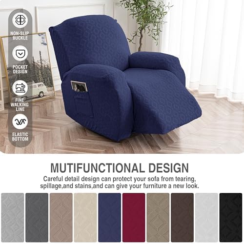 Genina Waterproof Recliner Chair Cover, XL-1 Seat Couch Cover - Image 5