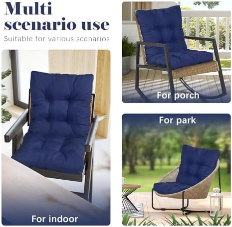 Floral Patio Chair Cushions for Outdoor Wicker Rattan Furniture - Image 3