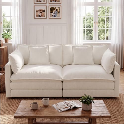 Tmsan 76.7" Loveseat Sofa Cloud Couch, Deep 2 Seater Love Seat - Image 3