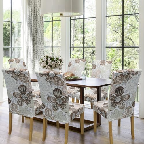 Dining Chair Covers, Stretch Seat Covers, Washable Furniture Protector - Image 2