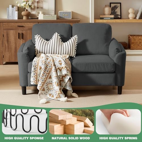 4-Piece Corduroy Sofa Set-L-Shaped Sectional - Image 6