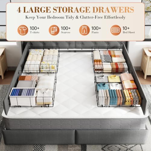Upholstered King Size Bed Frame - Image 6
