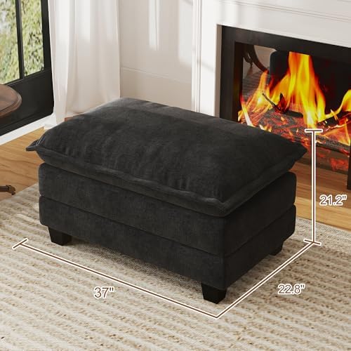 WorthFurni Cloud Couch Ottoman Modular Sectional Sofa, Comfy Deep Seat Cushion - Image 2