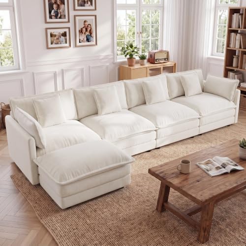 Tmsan 146.5" Oversized Modular Sectional Sofa, Large Deep Seat L Shaped by TmsanHomeKitchen