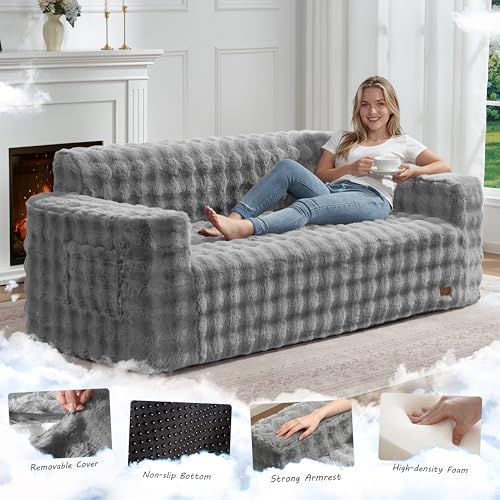 ZurNesfure Sofa Couch 3-Seater Boneless Sofa - Image 3