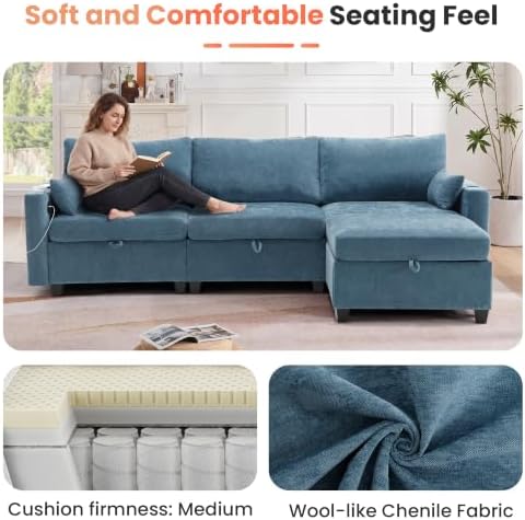 110" Modular Sectional Couch - Image 4
