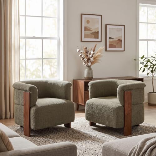 Christopher Knight Home Suli Modern Accent Chairs Set of 2, Boucle Upholstered - Image 6