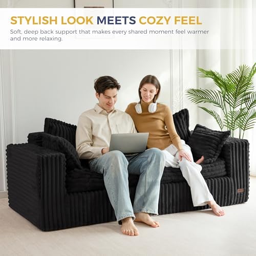 MAXYOYO Boneless Couch, 76-Inch Couch in a Box, Oversized 3-Seater Sofa - Image 3