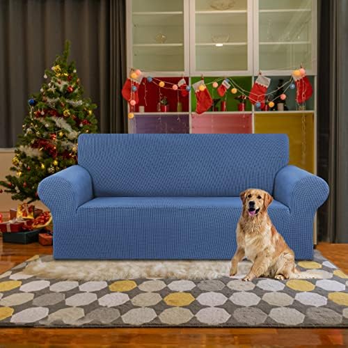 KEKUOU Stretch Loveseat Couch Cover, 2 Cushion Couch Slipcover - Image 2