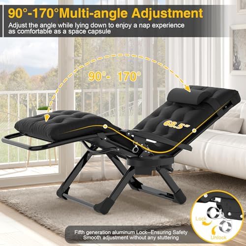 Suteck Zero Gravity Chair, Folding Lounge Chairs - Image 4