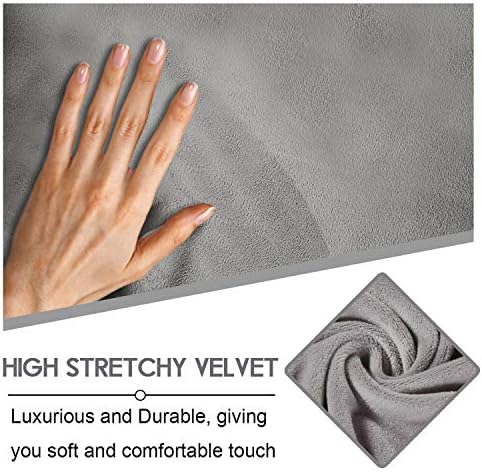 ULTICOR 7-Piece L Shape Sectional Recliner Sofa Covers, Velvet Stretch - Image 5