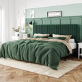 Allewie King Bed Frame, Velvet Upholstered Platform Bed by Allewie