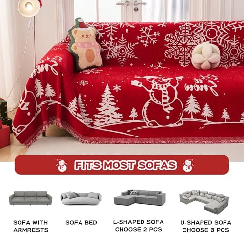 MEETSKY Christmas Sofa Cover Couch Covers - Image 7