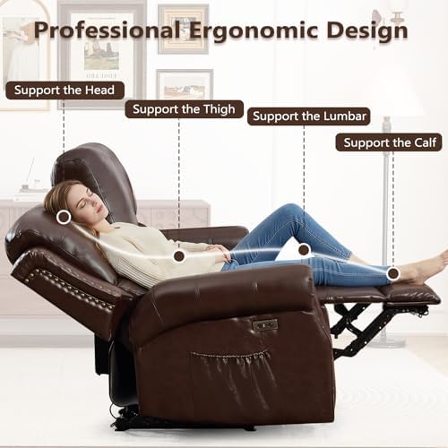 HAOMARKETS Faux Leather Power Loveseat Recliner Sofa - Image 6