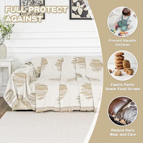 MEETSKY Sofa Covers for Dogs Sofa Covers for 2 Cushion Couch Sofa Chenille Sofa - Image 4