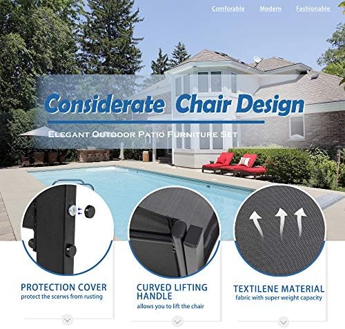 Vongrasig 4 Pieces Patio Furniture Sets, Outdoor Patio Conversation Sets - Image 4