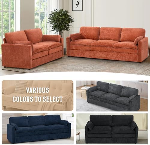 Classic Chenille Sofa Set with 2 Extra Armrest Pillows - Image 7