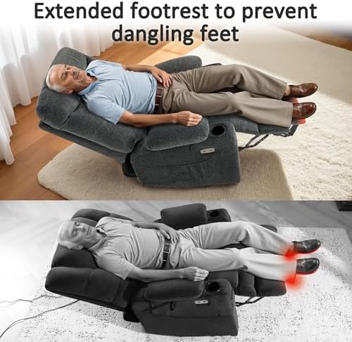 MCombo Power Lift Recliner for Elderly, Fabric R7399 - Image 5