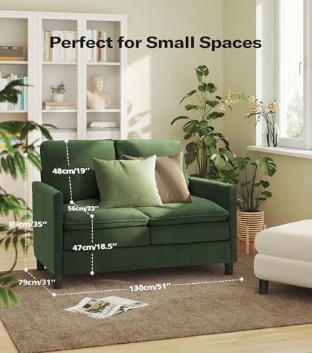 Welzona 3-Layers Cloud Loveseat Sofa, Teddy Small Sofa - Image 2