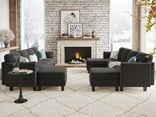Mangodan Modular Sectional Sofa, 6 Seat Modular Sleeper Sofa Couch - Image 7