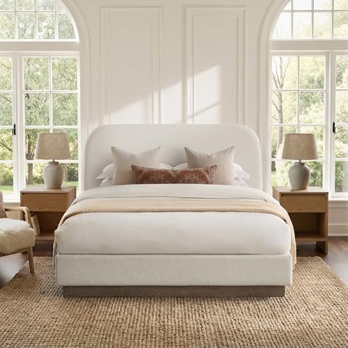 King Boucle Upholstered Bed Frame by OFLILAK