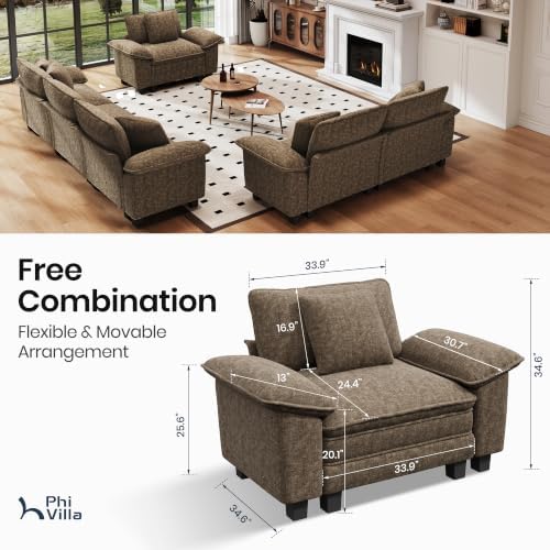 PHI VILLA Modular Sectional Sofa Set - Image 2
