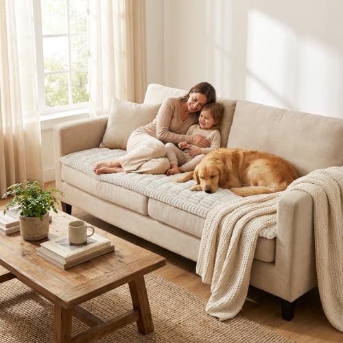 Smiry Couch Cover for Dogs, Non Slip Washable Sofa Protector for Pets - Image 6