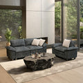 HERA'S HOUSE 2 Pieces Modular Loveseat Couch and Chair Set Setional Sofa by HERASHOUSE