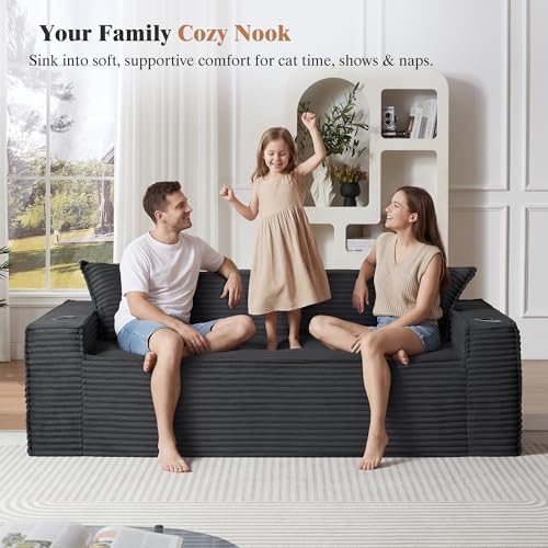2 Piece Set Comfy Boneless Sofa Couch - Image 6