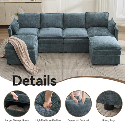 105" Cloud Modular 4 Seater Sofa - Image 5