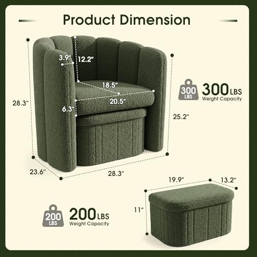 Homkdom Barrel Accent Chair - Image 2