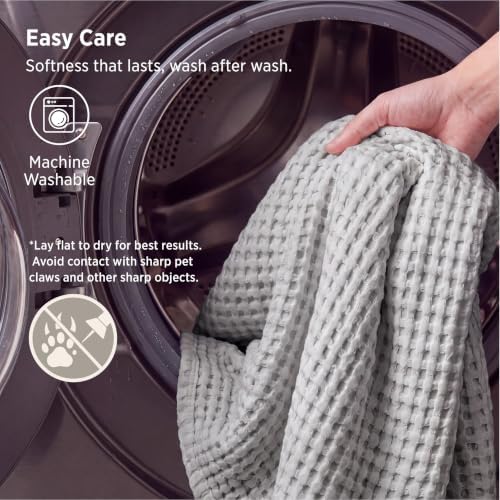 Bedsure Cooling Waffle Blanket for Hot Sleepers - Image 6