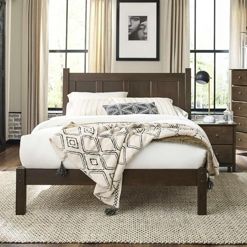 Grain Wood Furniture Shaker Solid Wood Platform Bed, Twin Size by GrainWoodFurniture