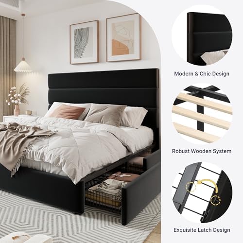 Allewie Modern King Size Platform Bed Frame - Image 6