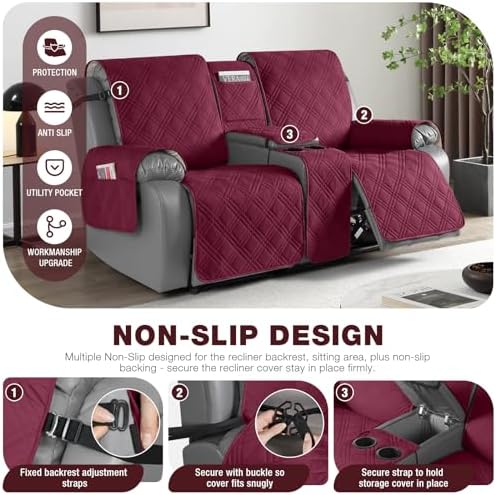 TAOCOCO Waterproof Loveseat Recliner Cover - Image 4