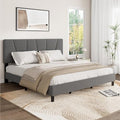 Queen Size Upholstered Platform Bed Frame by IDEALHOUSE