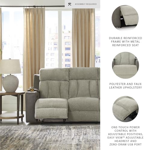 Signature Design by Ashley Power Reclining Sofa - Image 4