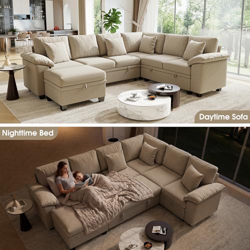 107.8" Modular Sectional Sleeper Sofa - Image 3