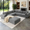 Oversized Modular Sectional Sofa, Light Grey by Atrtivoent