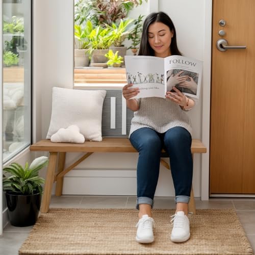 SwallowLiving 43" Solid Wood Entry Bench - Image 3