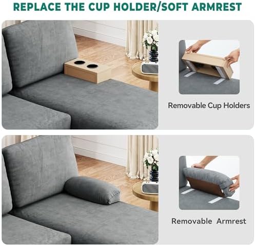 YITAHOME 109"Sectional Couches for Living Room, U Shaped Couch w/4 Seat Sofa - Image 6