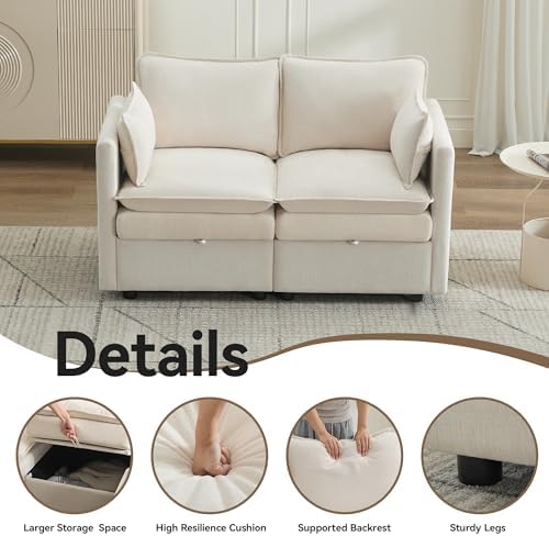 55" Cloud Modular Loveseat Sofa - Image 5