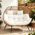 Vongrasig Wicker Double Egg Chair PE Rattan by Vongrasig