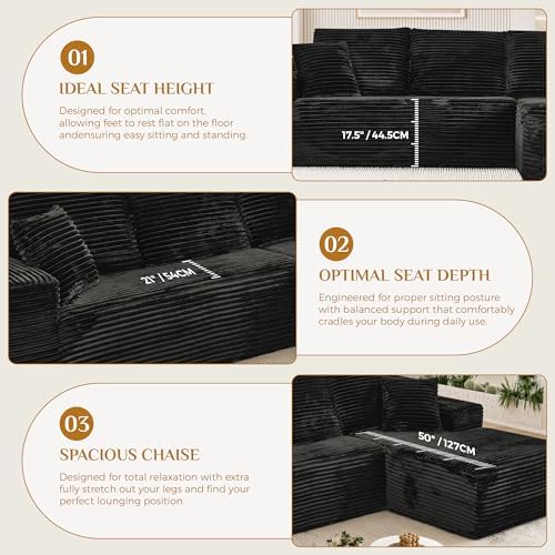108" Boneless Cloud Sectional Couches - Image 4