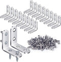 FATLODA 18PCS L Bracket Corner Brace, Stainless Steel Corner Bracket by FATLODA
