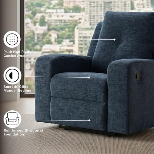 Signature Design by Ashley Danum Contemporary Manual Tufted Wall Hugger Recliner - Image 4