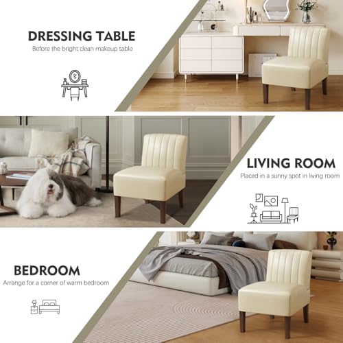 Armless Accent Chairs Upholstered Dining Chairs Living Room Chairs - Image 6