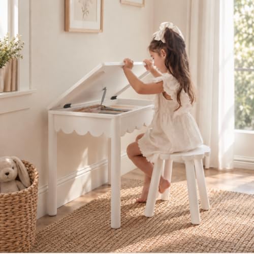 CAALMA Kids Table and Chair Set, Solid Wood - Image 2