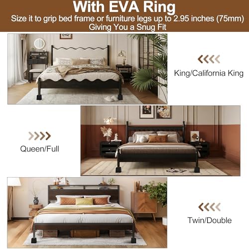Wooden Bed Risers 4 Inch Heavy Duty, Support 2500 lbs - Image 4